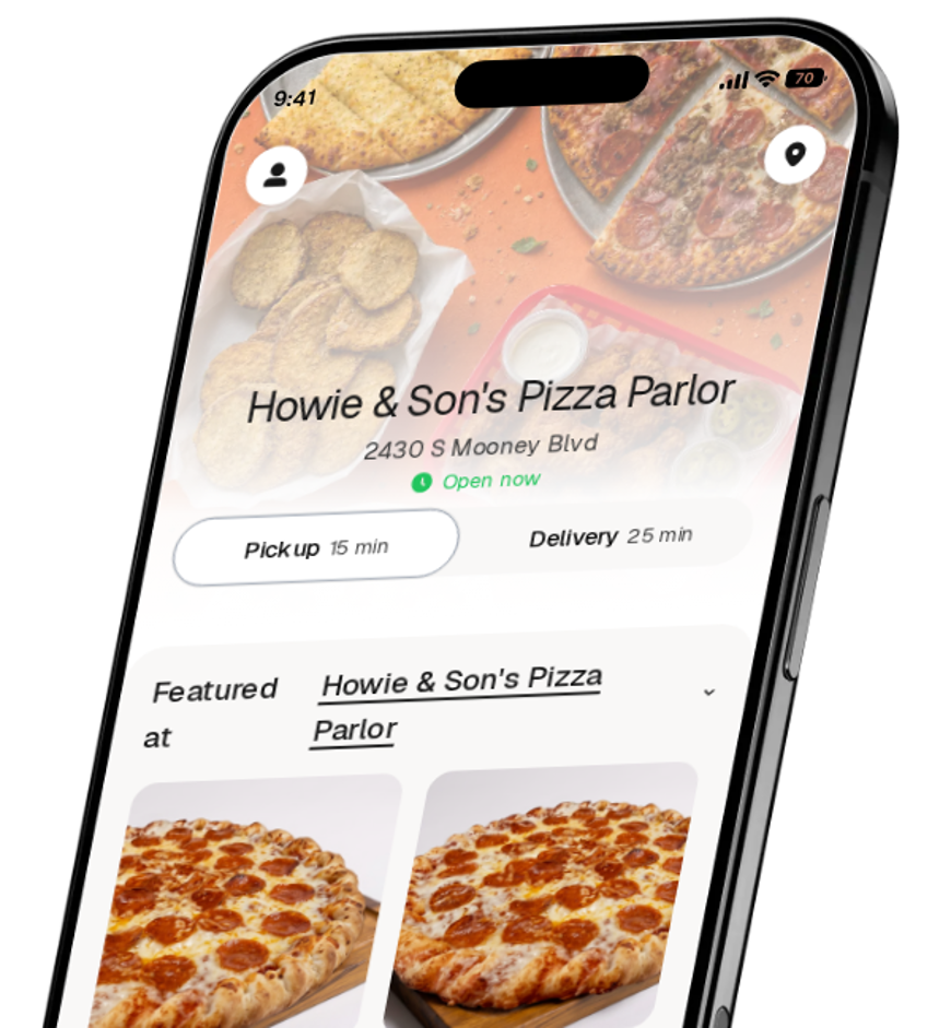 Howie & Son's Pizza Parlor app preview
