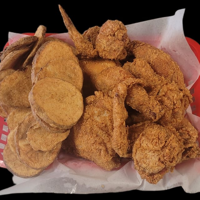 Chicken & Famous Potatoes.